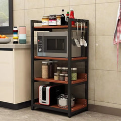 Kitchen Storage Shelf, Microwave Stand, Kitchen Storage Rack, Large Capacity, Multi-Functional Floor-Standing Multi-Layer Storage Rack Mr. Carpenter