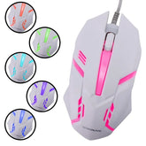 Original 3-in-1 Wired RGB Gaming Combo: Backlit Keyboard with FN Shortcuts - Mouse & Mouse Pad Set for PC/Laptop (Black and White) 104 keys -By Panorama