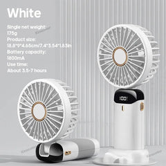 Summer USB Rechargeable Handheld Mini Fan Toy Cartoon Design for Kids Outdoor Portable Desktop Use