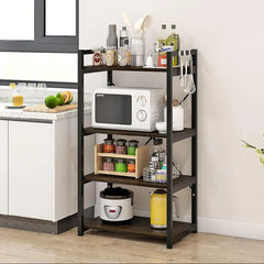 Kitchen Storage Shelf, Microwave Stand, Kitchen Storage Rack, Large Capacity, Multi-Functional Floor-Standing Multi-Layer Storage Rack Mr. Carpenter